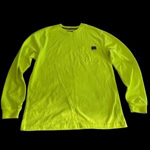 Wrangler Yellow High Visibility Chore Workwear Tee Men's Medium Construction